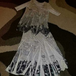 Matching outfit shirt and skirt